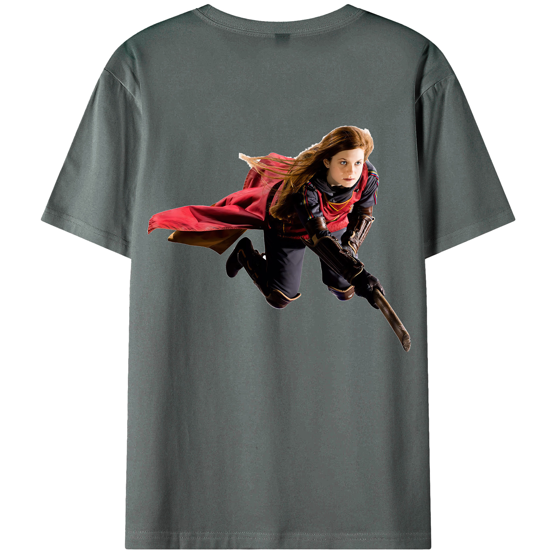 （画像用） Harry Potter ハリー・ポッターシリーズ 綿100％ メンズ半袖Tシャツ（バックプリント） 通気性